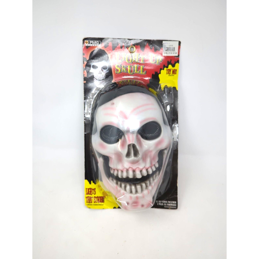 2002 Paper Magic Group Skeleton Halloween Skull Mask Lights New old stock Sealed